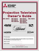 Mitsubishi WS48515 WS55515 WS55615 TV Operating Manual